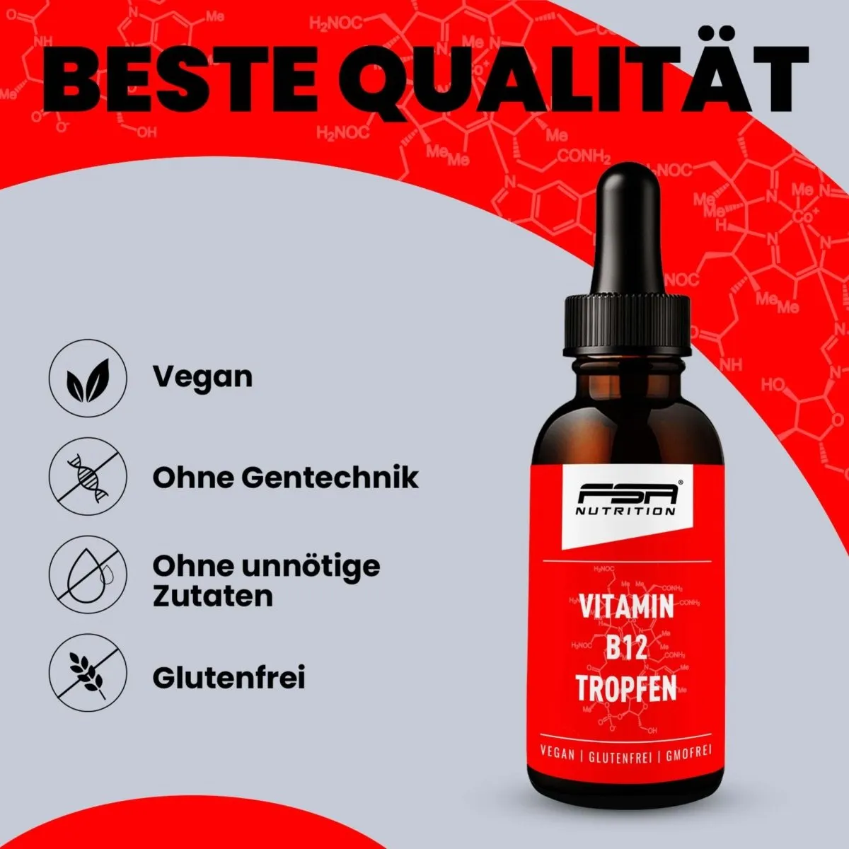 FSA Nutrition Vitamin B12 Tropfen 200 µg 30 ml Glas