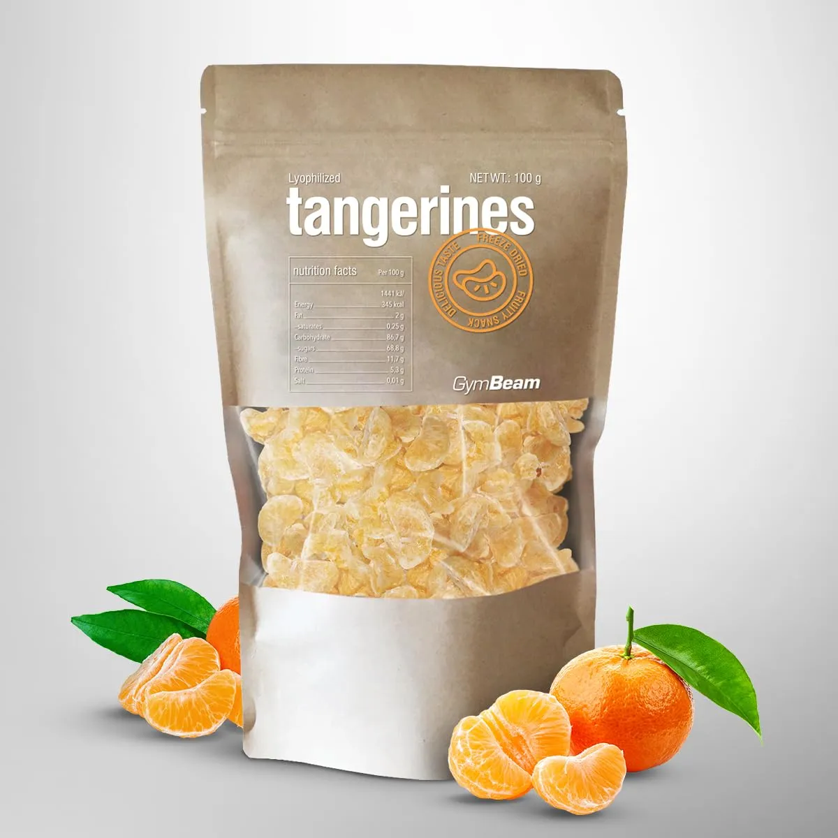 GymBeam Mandarinen gefriergetrocknet 100 g Snack