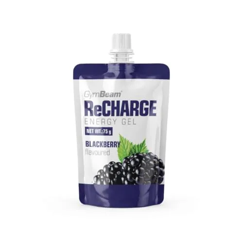 GymBeam ReCharge Gel Blaue Himbeere 75 g Isomaltulose