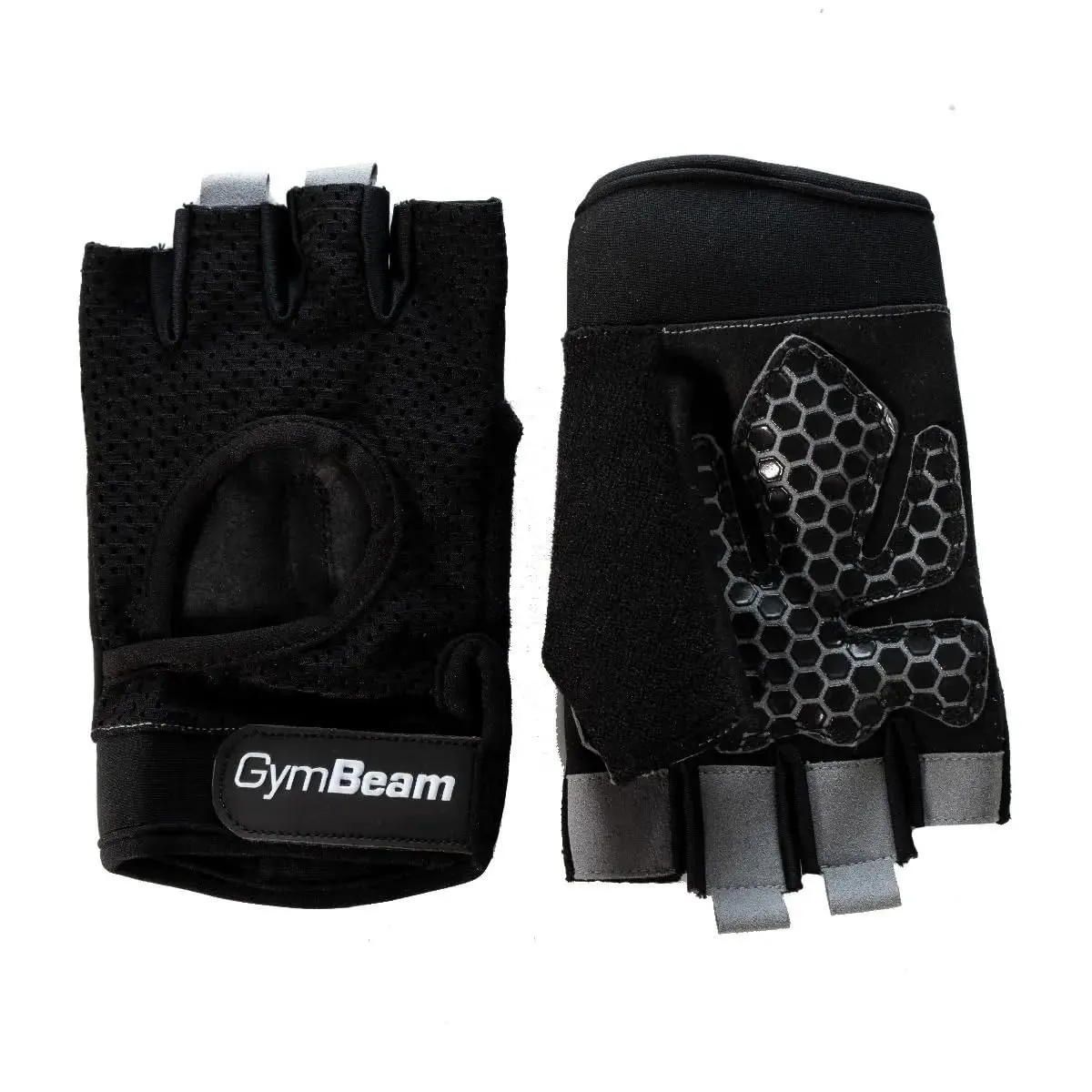 GymBeam Grip Black Fitnesshandschuhe Anti-Rutsch atmungsaktiv