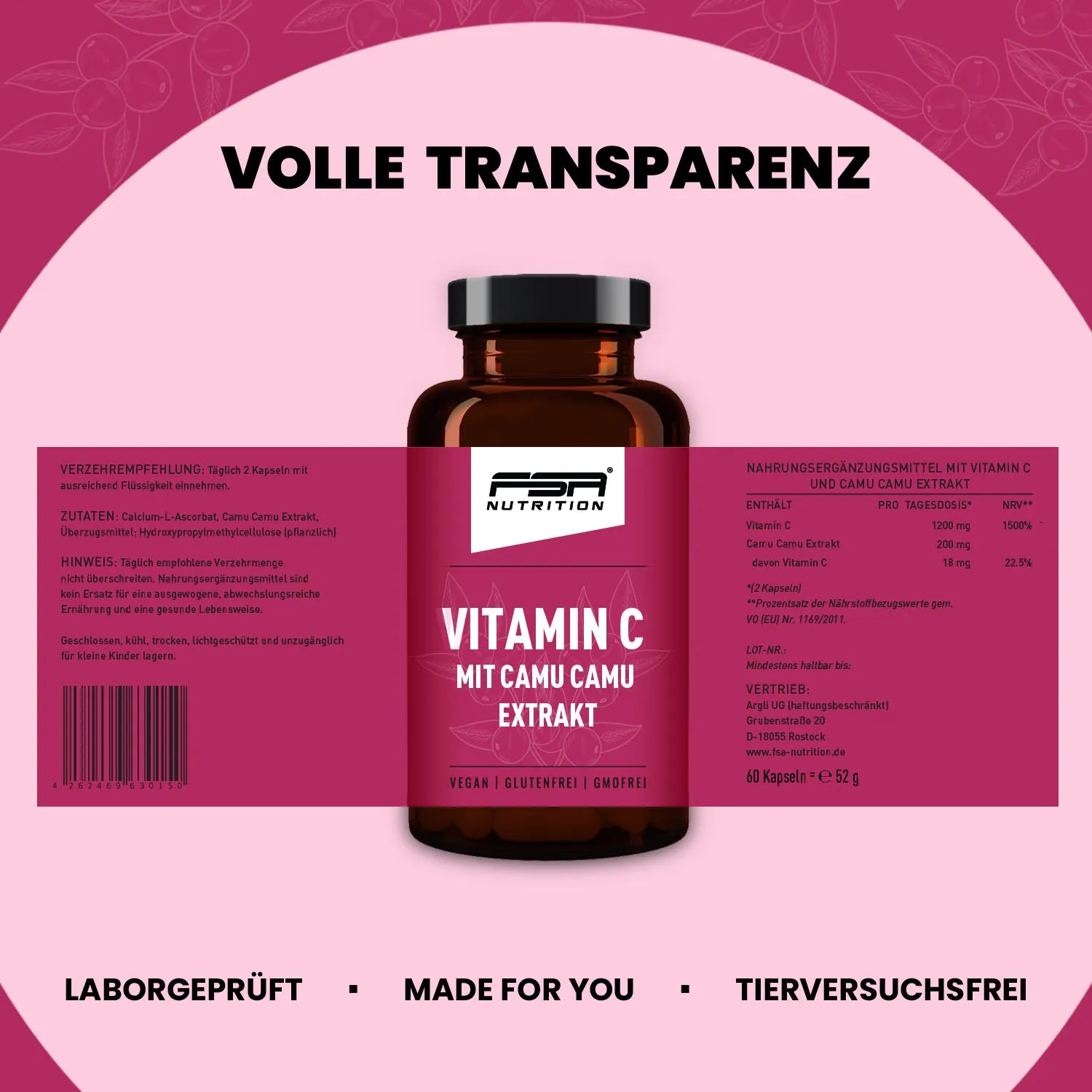 FSA Nutrition Vitamin C CamuCamu Kapseln 1218 mg