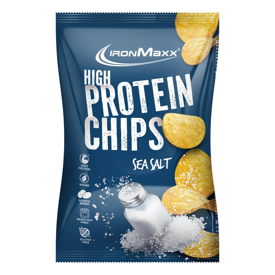 IronMaxx High Protein Potato Chips Sea Salt 60g vegan