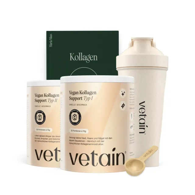 VETAIN Collagen Bundle Typ 1+2 vegan mit Shaker Gratis