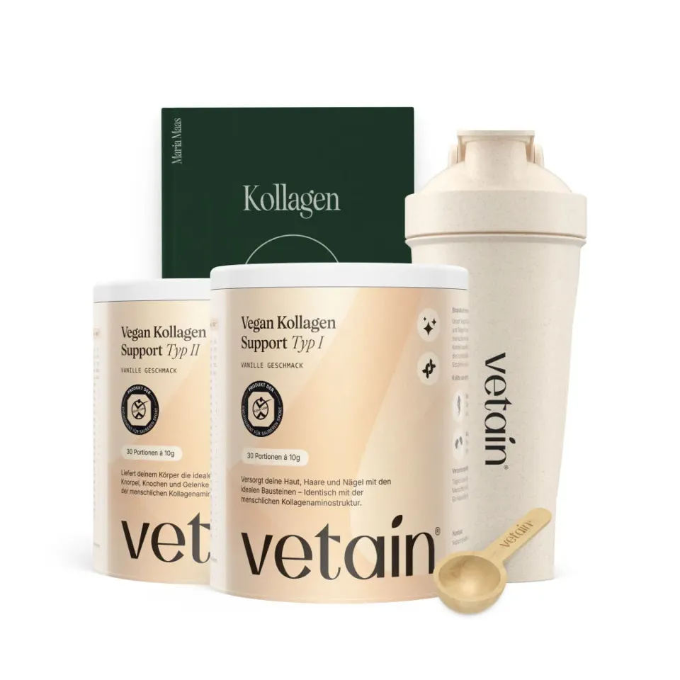 VETAIN Collagen Bundle Typ 1+2 vegan mit Shaker Gratis