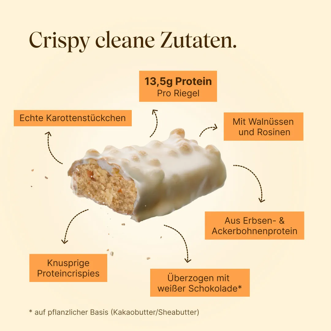 VETAIN CRISPY Proteinriegel Carrot Cake 2x12er