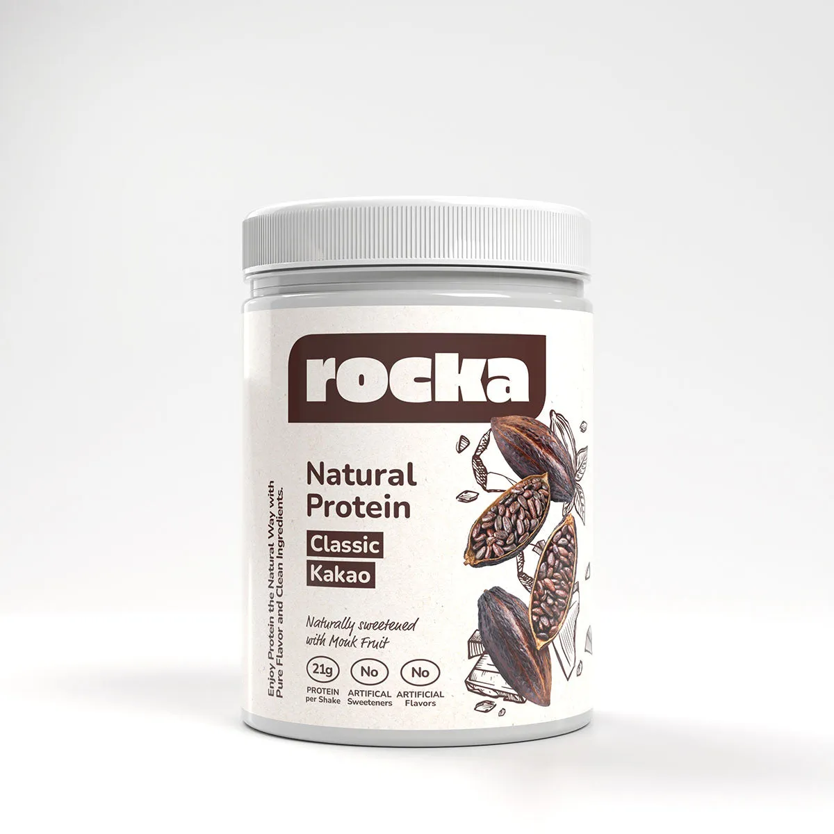 Rocka Natural Protein Pulver Classic Kakao 600g vegan