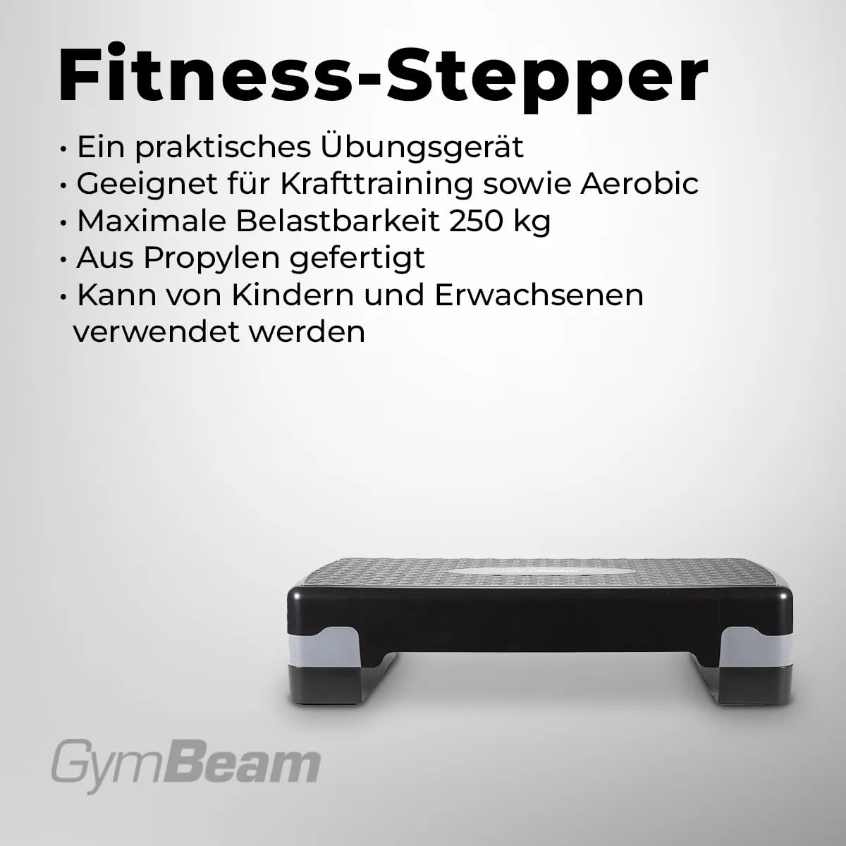 GymBeam Fitness Stepper höhenverstellbar 250 kg
