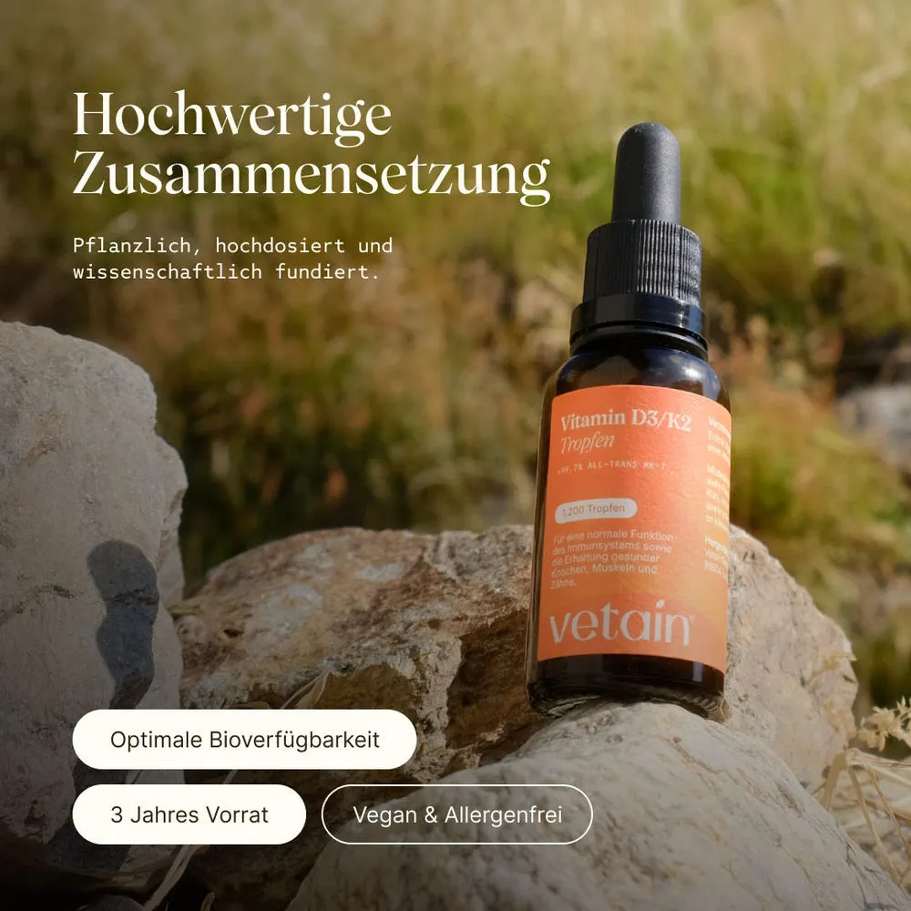 VETAIN Vitamin D3 K2 Drops 1000 I.E. rein