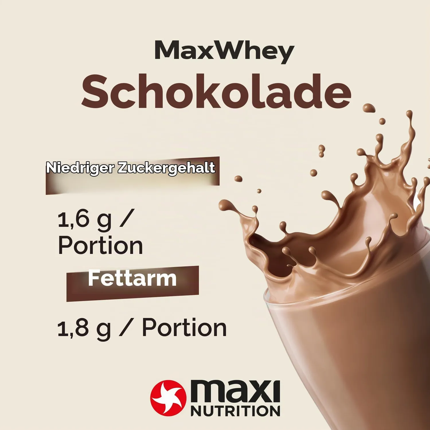 MaxiNutrition MaxWhey Proteinpulver Schokolade 420g 22g Eiweiß