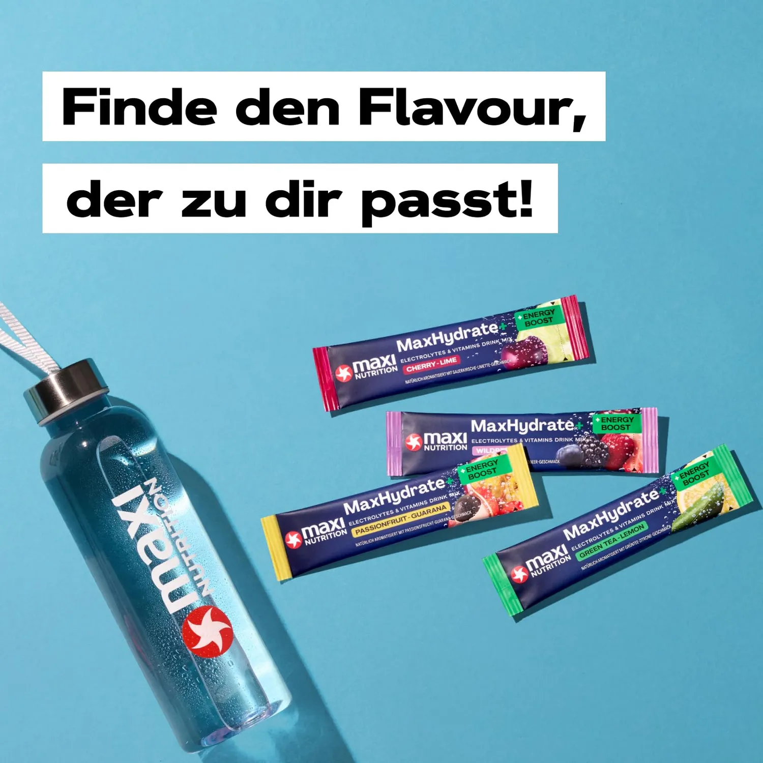 MaxiNutrition MaxHydrate+ Strength Elektrolytpulver Exotic 8 Sticks Kreatin