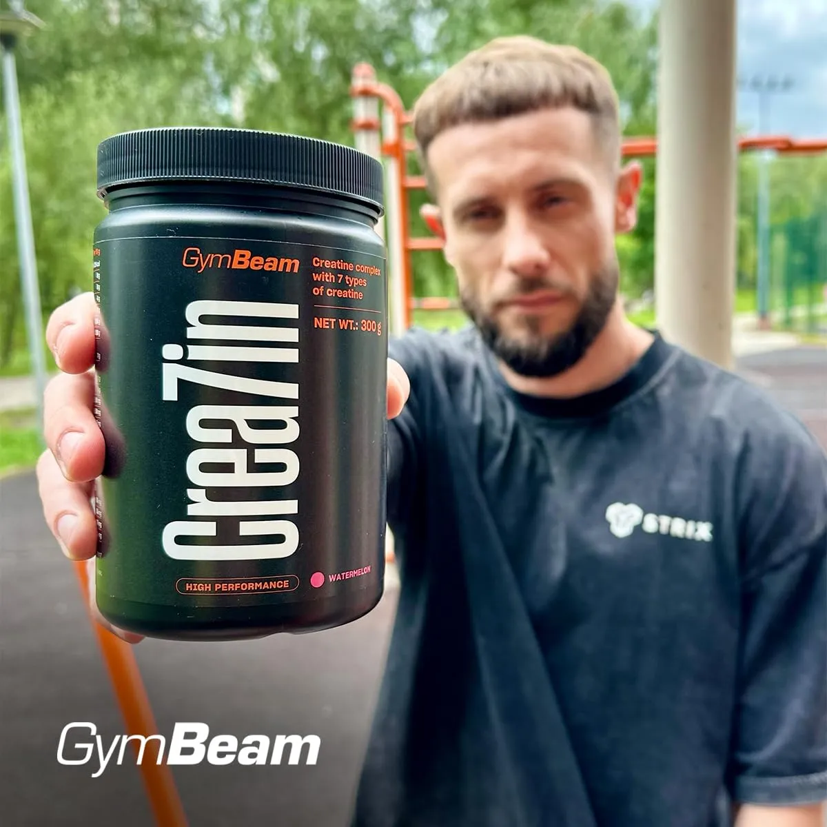 GymBeam Crea7in Kreatin Green Apple 300g Komplex