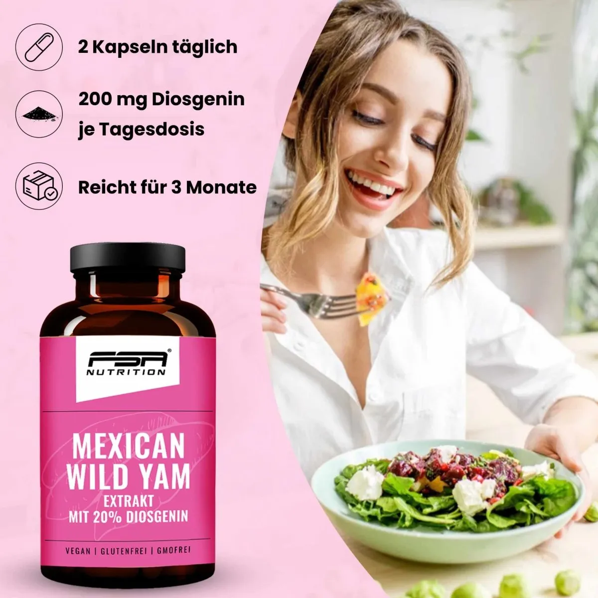 FSA Nutrition Mexican Wild Yams Extrakt Kapseln 180 Stück