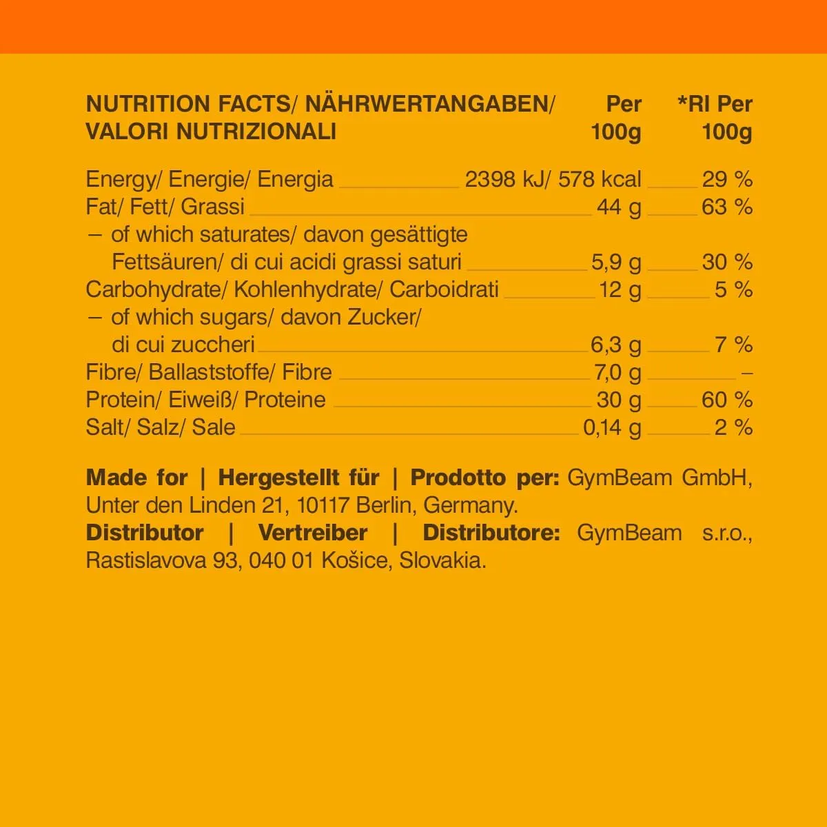 GymBeam Protein-Erdnussbutter 900 g Schokolade zuckerfrei