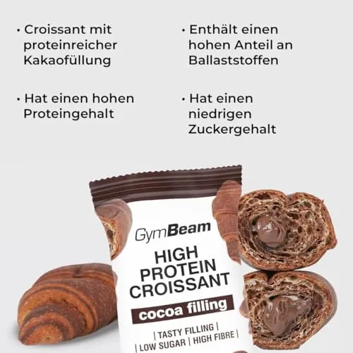 GymBeam Protein Croissant Kakao 10 x 50 g zuckerarm