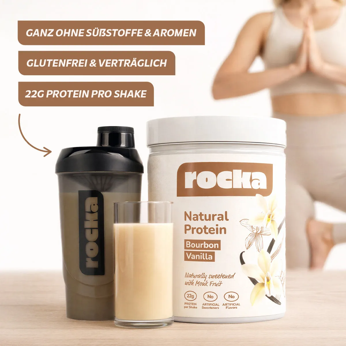 Rocka Nutrition Natural Protein Probe 30g Bourbon Vanille