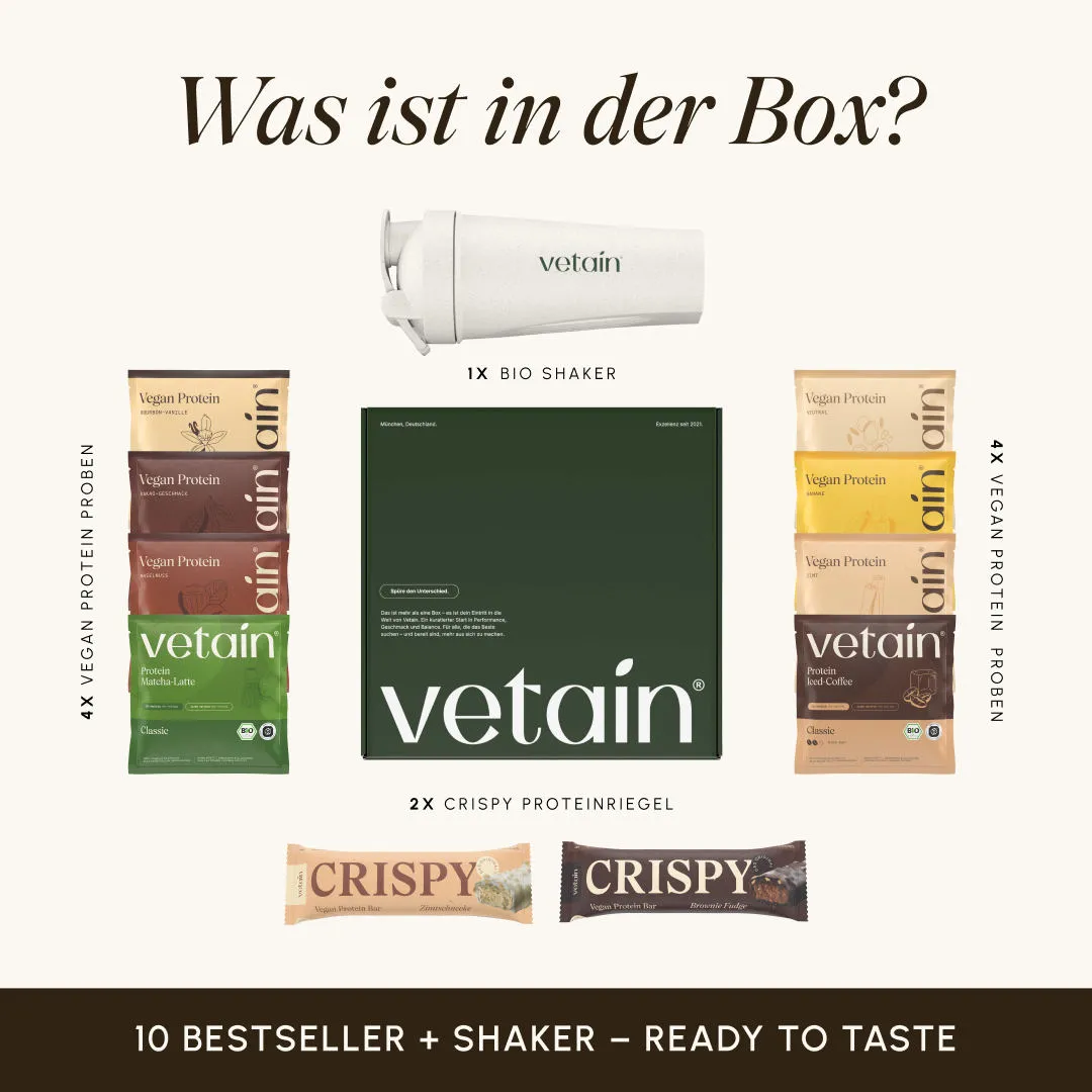 Vetain Probierbox 10 Bestseller mit Shaker Kennenlernset