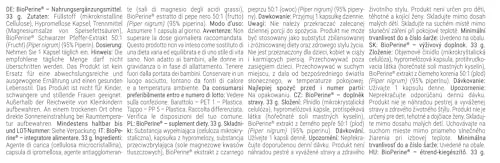 GymBeam Bioperine Piperin Kapseln 60 Stk 95% Extrakt
