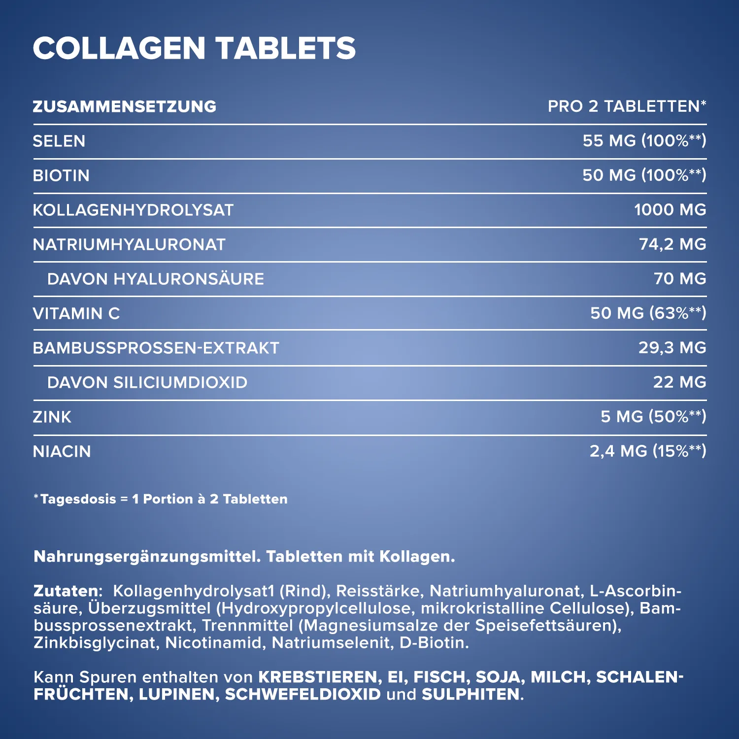 IronMaxx Collagen Plus Tabletten 90 Stück Haut Haare