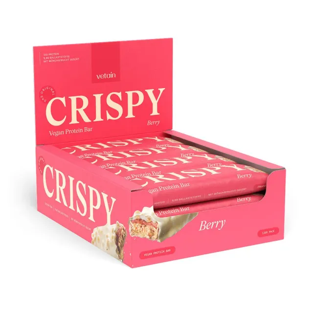 VETAIN Crispy Proteinriegel Berry 12er Pack vegan