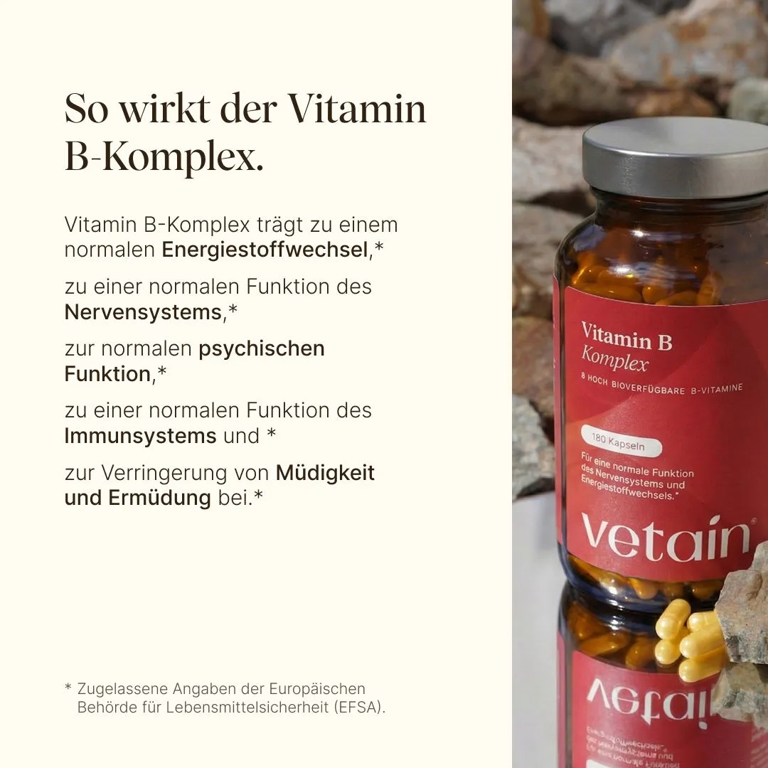 Vetain Vitamin B-Komplex Kapseln 180 Stück vegan