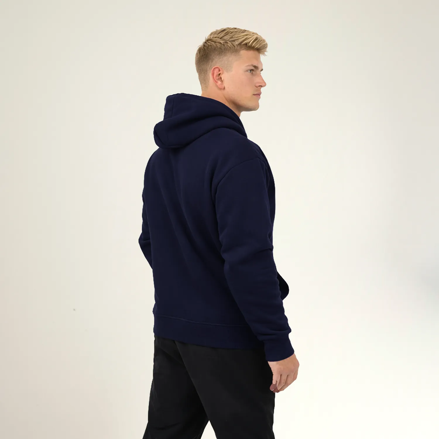 IronMaxx Hoodie Unisex Dunkelblau XL Oversized Baumwolle