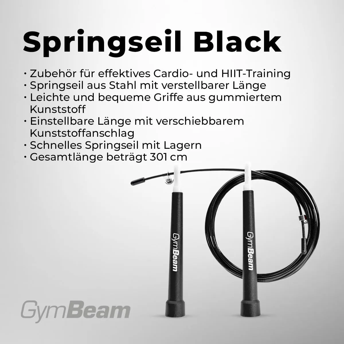 GymBeam Springseil 301cm verstellbar Stahl
