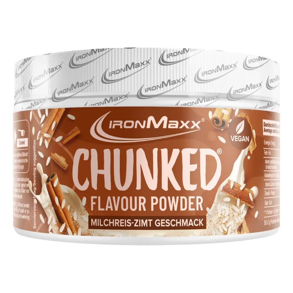 IronMaxx Chunked Geschmackspulver 150g Milchreis-Zimt vegan