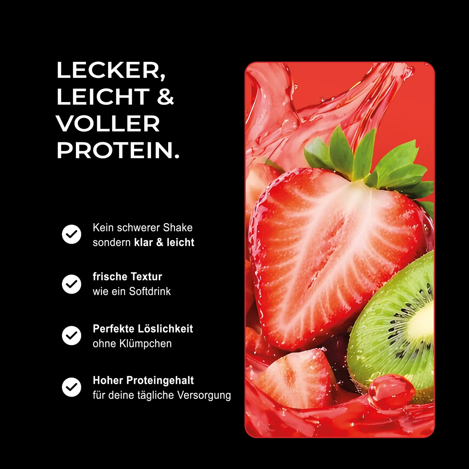 Neosupps Clear Isolate Strawberry-Kiwi 500g zuckerfrei