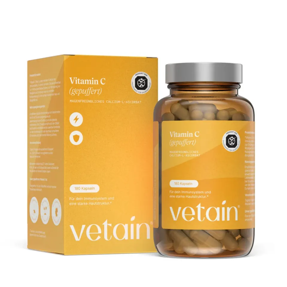 VETAIN Buffered Vitamin C Kapseln 365 Stück magenschonend