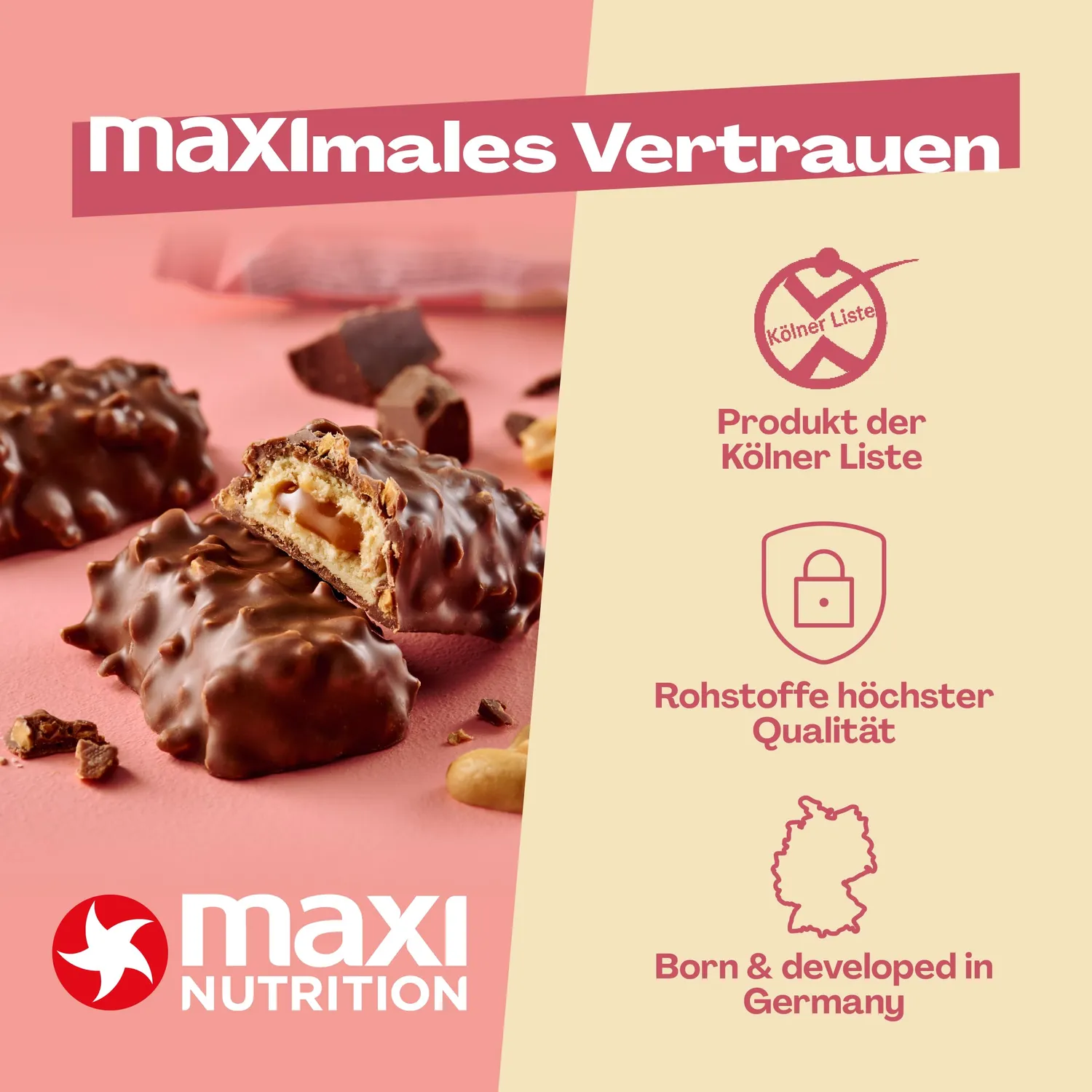 MaxiNutrition Better Choice Proteinriegel Peanut-Caramel 15x22,5 g