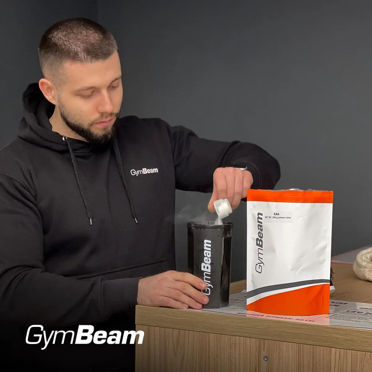 GymBeam EAA Pulver Aminosäuren 250 g neutral ohne Geschmack