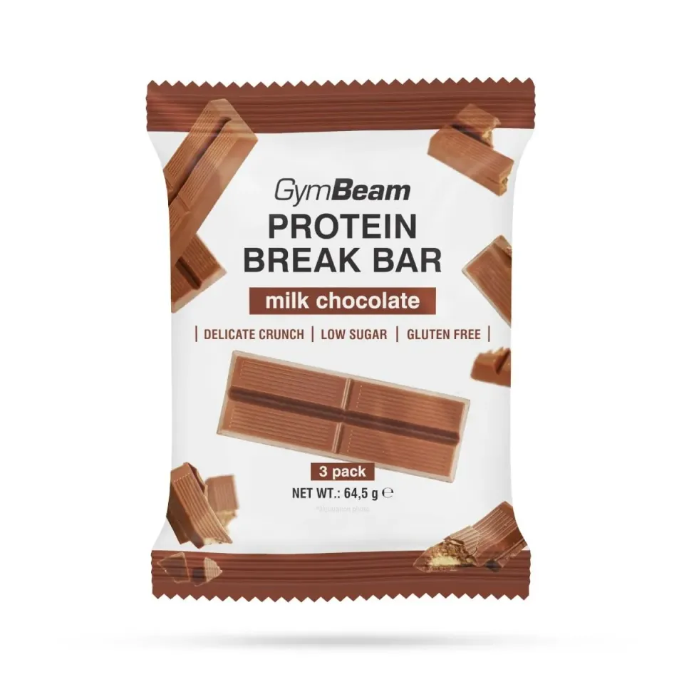 GymBeam Protein Break Bar Riegel 14x64,5 g Milch-Schokolade Box