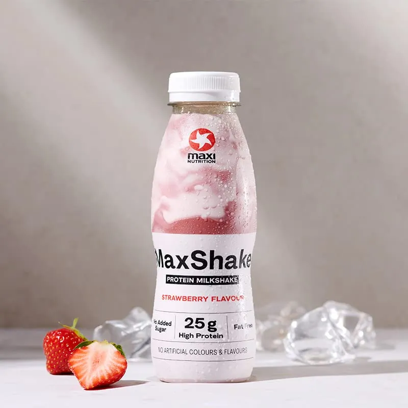MaxiNutrition MaxShake Protein Milchshake Erdbeere 12x330ml 25g Protein