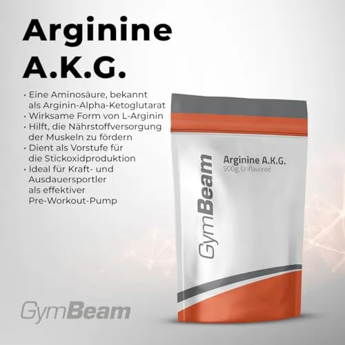 GymBeam Arginin A.K.G. Pulver neutral 500 g hochdosiert