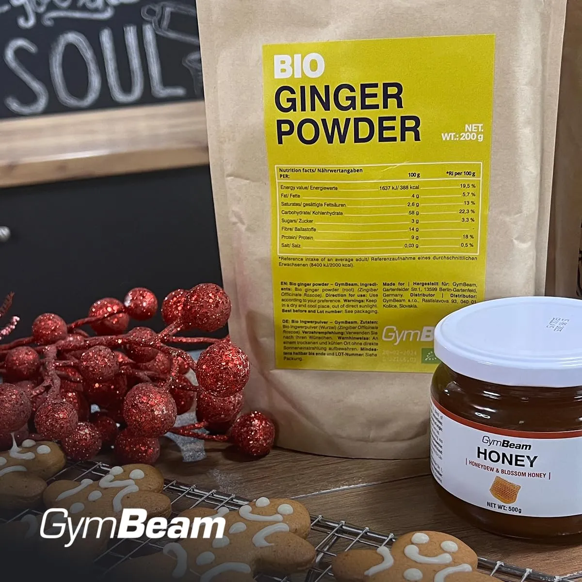 GymBeam Bio-Ingwerpulver 200 g scharf