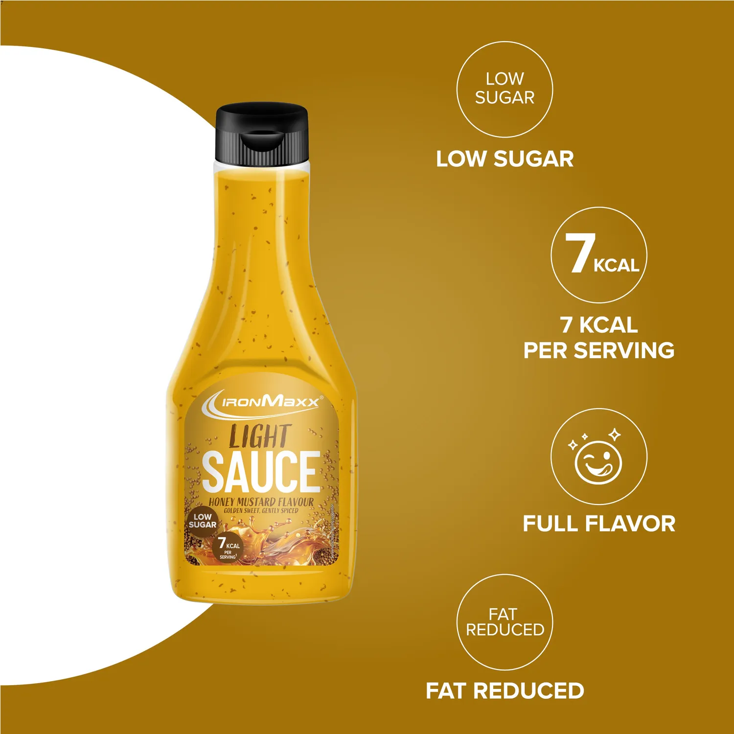 IronMaxx SqueeZero Light Sauce 285ml Honey Mustard kalorienarm
