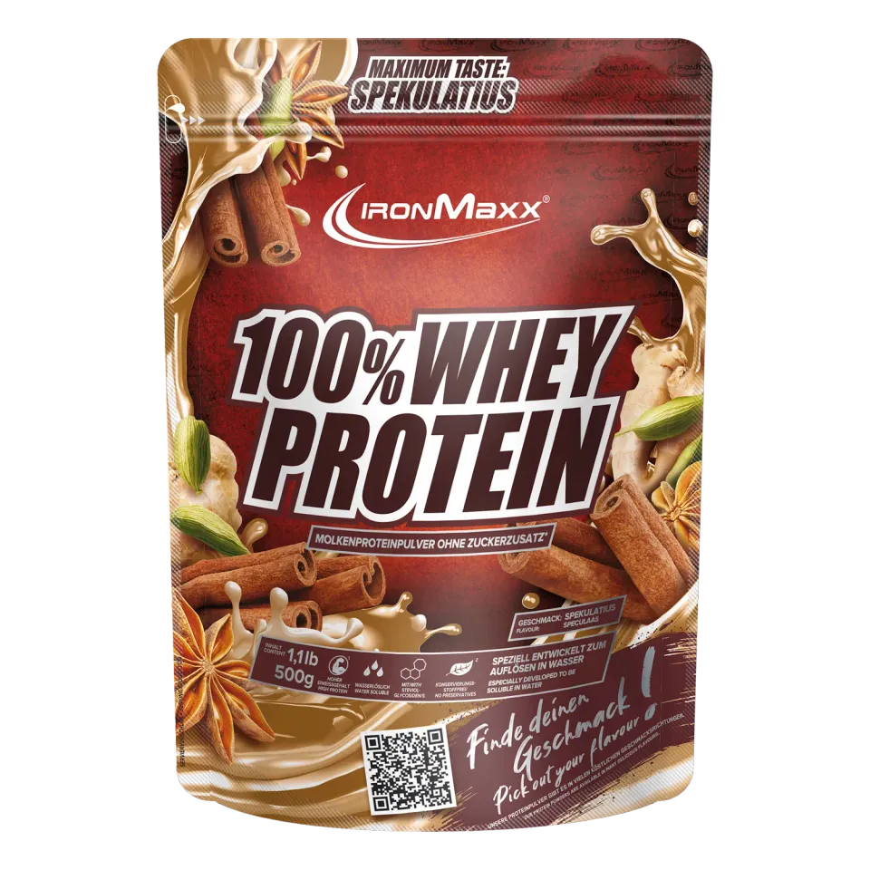 IronMaxx 100% Whey Protein Pulver Spekulatius 500g High Protein