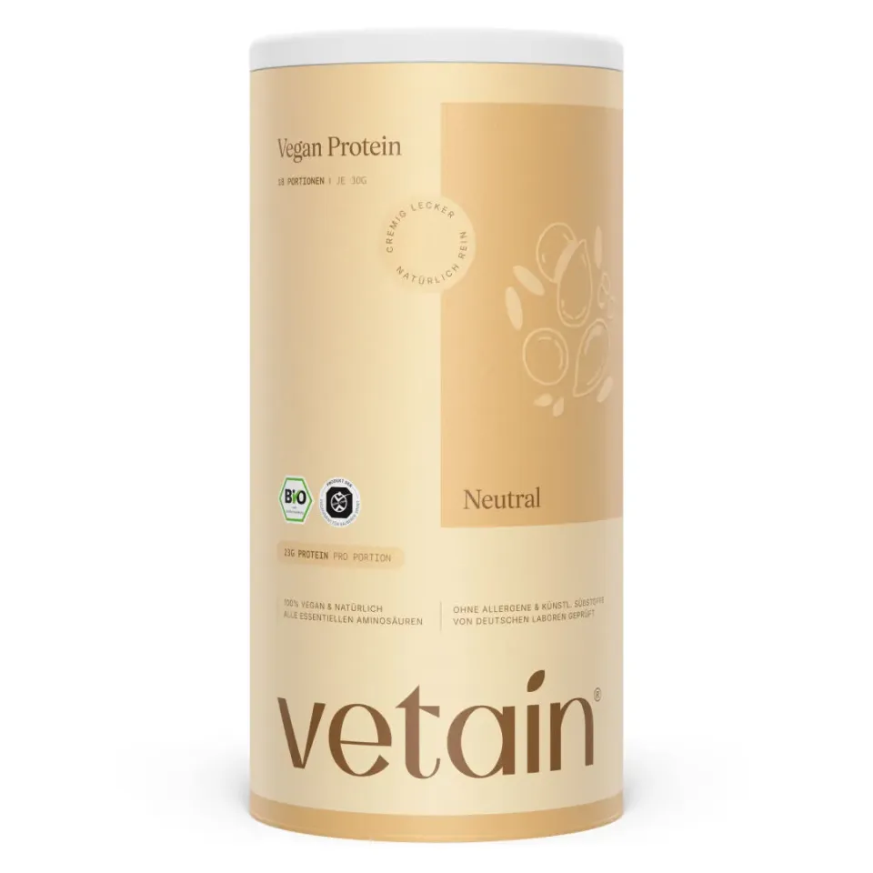 Vetain Vegan Protein Proteinpulver Neutral 540g Bio