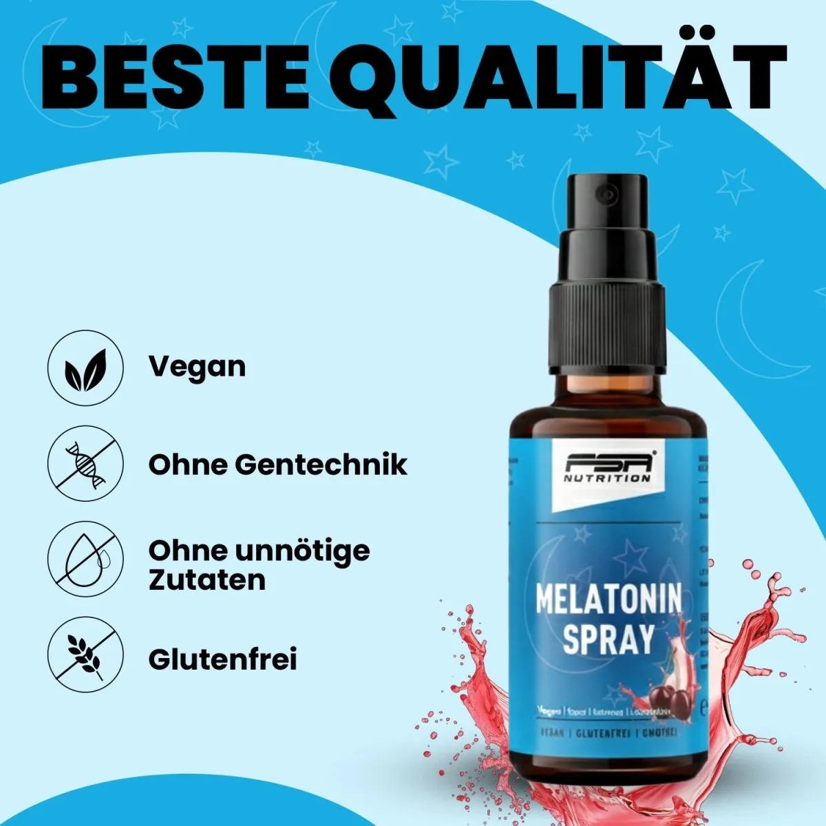 FSA Nutrition Melatonin Spray Kirsche 1 mg hochdosiert