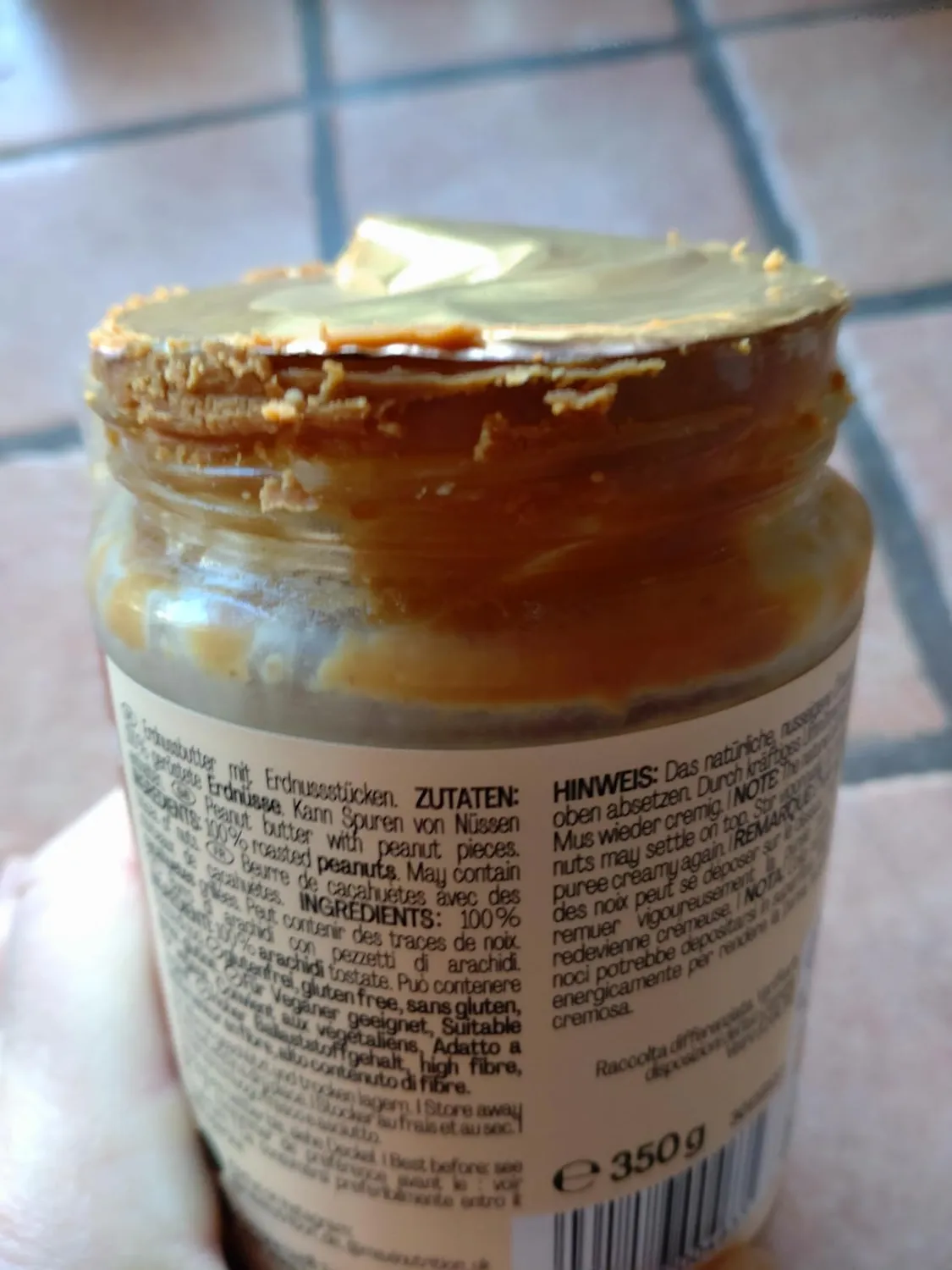 MaxiNutrition Crunchy Peanut Butter Erdnussbutter 350g 28% Protein