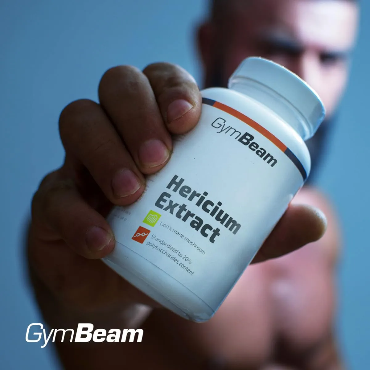 GymBeam Löwenmähne Extrakt 90 Kapseln mit 20% Polysaccharide
