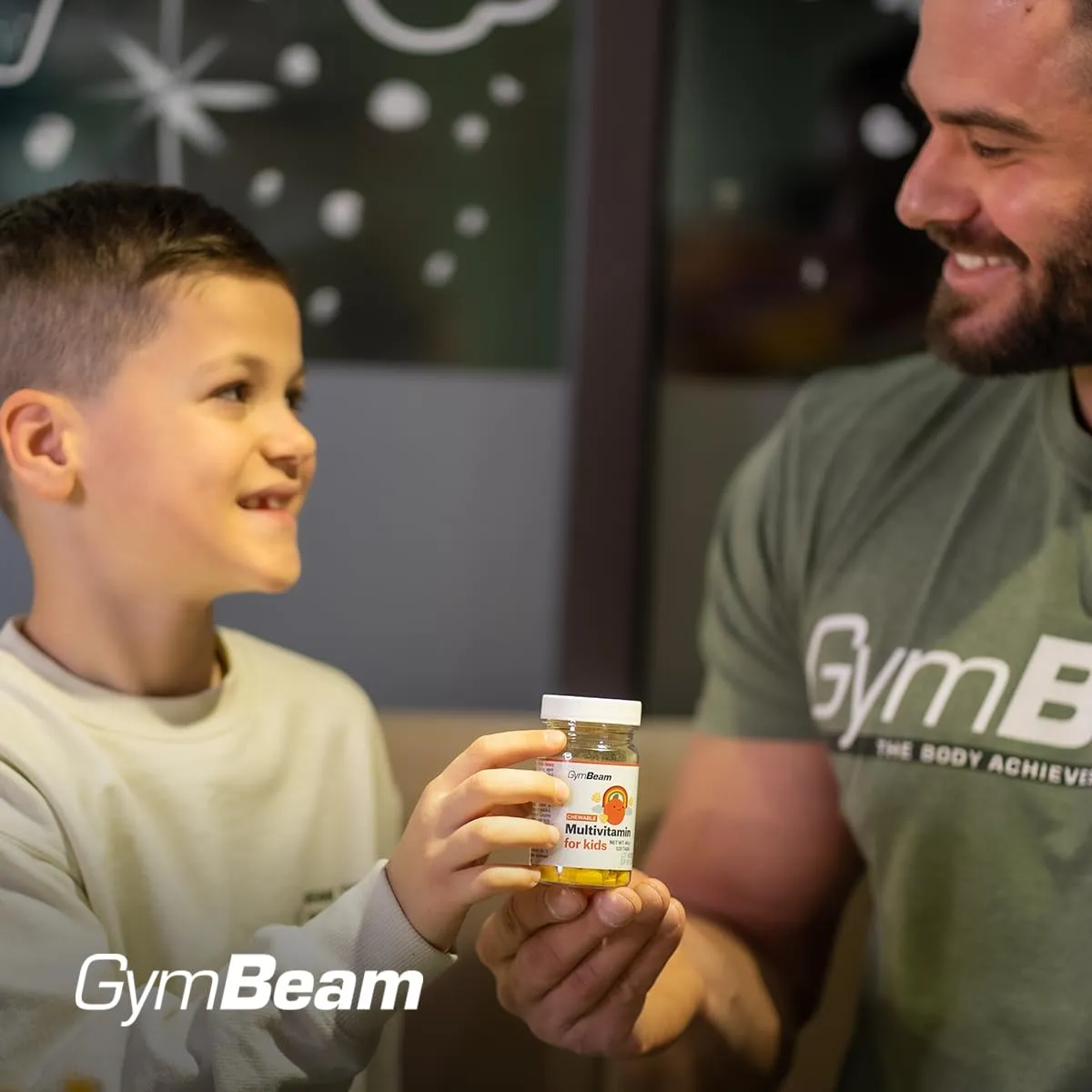 GymBeam Multivitamin Kinder Kautabletten 120 Tabs mit Kurkuma