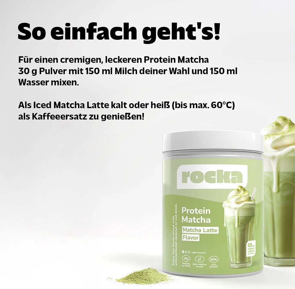 Rocka Nutrition Protein Matcha Latte 600 g vegan 20 g Protein
