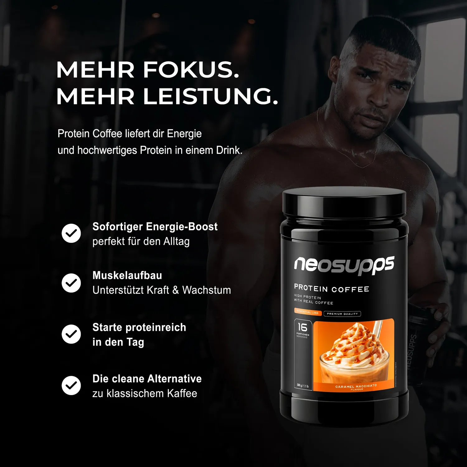 Neosupps Protein Coffee Protein Caramel Macchiato 500g 20g Whey
