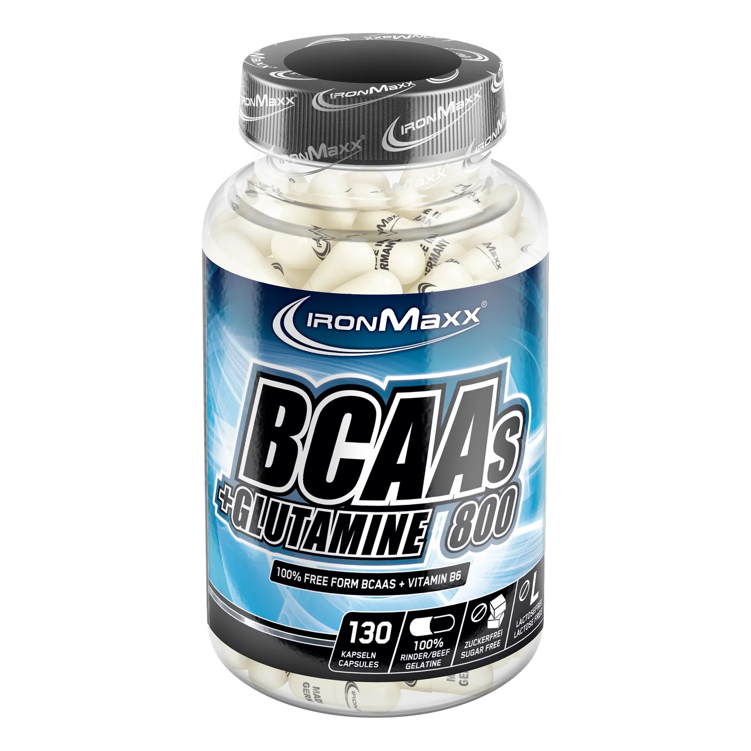 IronMaxx BCAAs + Glutamin 800 Kapseln 130 Stück glutenfrei