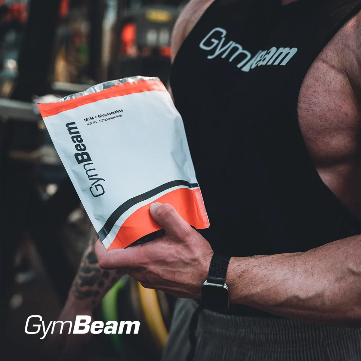 GymBeam Gelenknahrung MSM Glucosamin Pulver Mango-Maracuja 500 g
