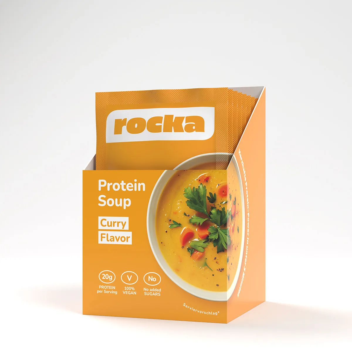 Rocka Protein Soup Curry 8x45g vegan 20g Protein