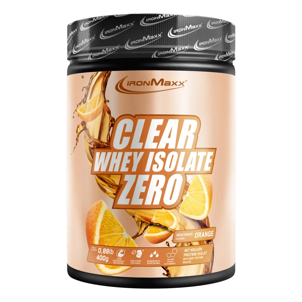 IronMaxx Clear Whey Isolate ZERO Orange 400 g zuckerfrei