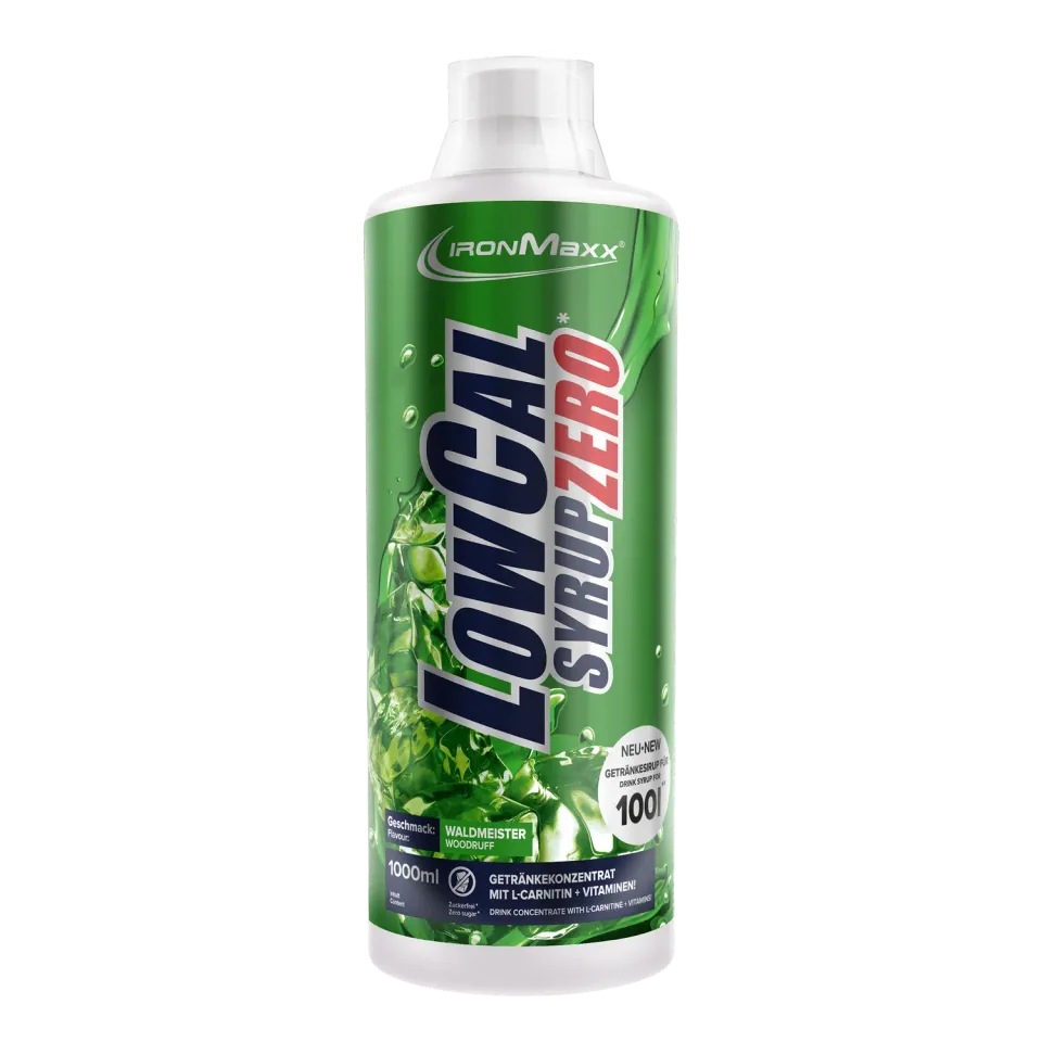 IronMaxx LowCal Syrup Zero Sirup 1000ml Waldmeister zuckerfrei