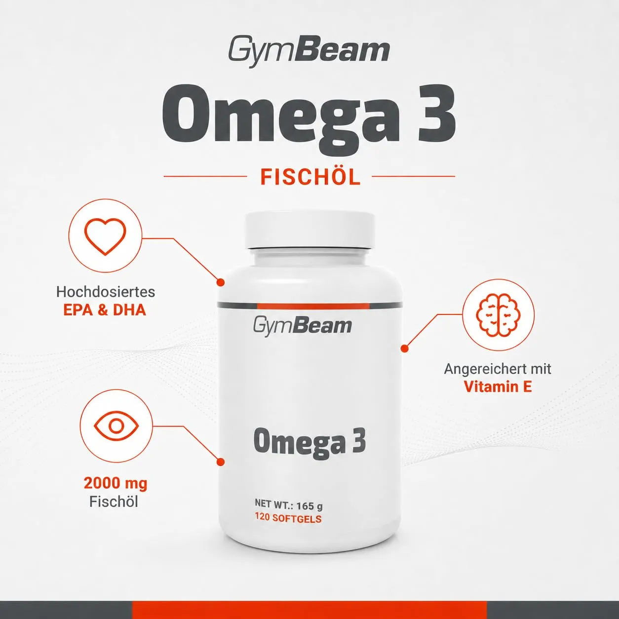 GymBeam Omega 3 Kapseln 60 Stück hochdosiert